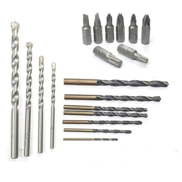 19 Pcs Set Drill Bits And...